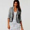 BLAZER coton  jersey  gris  bordure  noire   LA BASIQUE